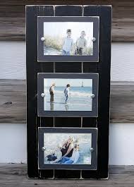 Triple 4 X 6 Frame Black Grey Wood By Westashleywallart On Etsy 46 00 Cottage Picture Frames Grey Wood Frame