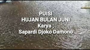 Puisi ini terdapat pada sebuah novel berjudul hujan bulan juli. Puisi Hujan Bulan Juni Karya Sapardi Djoko Damono Youtube