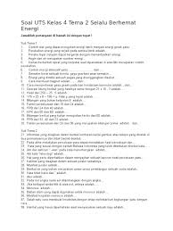 Subtema 1 cara tubuh mengolah udara bersih. Kisi Kisi Soal Kelas 4 Tema 2 Selalu Berhemat Energi Jawabanku Id