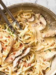 Creamy Chicken And Bacon Pasta Recipe Fodmap Recipes Bacon Pasta Recipetin Eats