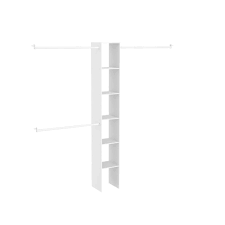 Closetmaid vertical closet organizer 24 white. Closetmaid 12 In W White Custom Organizer Wood Closet System 7033 The Home Depot