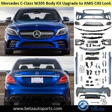 Has mb warranty until 100.000 miles. Mercedes C Class W205 Body Kit Upgrade To Amg C43 Look For 2019 Up