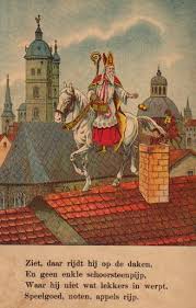 Uit Een Ouderwets Sint Boek Sinterklaas Sint Nicolaas Zwarte Piet