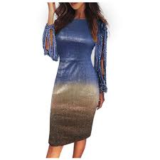 My dream dinner party guests would be angela davis, zadie smith, serena williams and minnie riperton. Womens Sparkling Dress Tassel Sleeve Holographic Bodycon Cocktail Evening Gown For Annual Dinner Party Sewing Sewing Notions Supplies Rayvoltbike Com