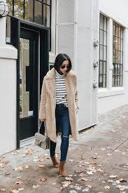 #unabashedly prep #camel coat #cocoon coat #j crew #kitten heels #cuffed jeans #oversized scarf #plaid scarf #christmas #christmas tree #shopping #holiday #street style. 10 Thanksgiving Outfit Ideas Crystalin Marie
