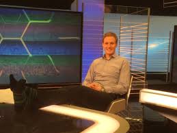 Dan walker has announced he is quitting football focus after 12 years presenting show. Dan Walker From Football Focus On Set In His Merino Wool Fun Stripe Socks Stylish Socks Cool Socks Mens Dress Socks