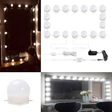 Led Mirror Lights Kit Hollywood Makeup Lights Vanity 18 Bulbs Everbrite