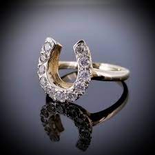 Diamond Horseshoe Ring In Yellow Gold Curated And Sold By Www Manorjewels Com Horseshoe Ring Jewelry Rings