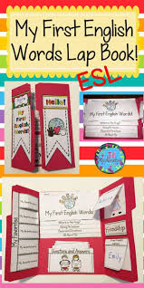 Esl Newcomers My First English Words Lap Book Esl Teaching Activities Newcomer Activities English Language Learners
