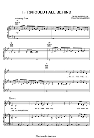 If I Should Fall Behind Sheet Music Bruce Springsteen Sheet Music Piano Sheet Music Free Music