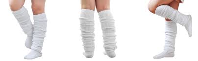 Stageya Loose Socks Japanese Student Girl's Socks White Leg Warmer Bubble  Slouch Socks 15.7 Inches