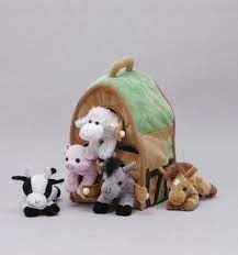 Robot Check Farm Animal Nursery Plush Animals Baby Stuffed Animals