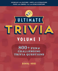 Aug 18, 2021 · so, we've listed down the 100 most amazing trivia questions to add to your quiz from the top 10 most popular quiz categories. Amazon Com Ultimate Trivia Volume 1 800 Fun And Challenging Trivia Questions 9781641528610 Hoke Donna Books