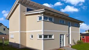 Moderne Hauser Pultus 158 Putzfassade Schragansicht Hauseingang Beige Fassade Haus Moderne Hauser Haus