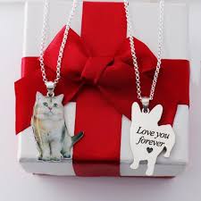 Find and send thoughtful gifts by post that will fill loved ones with utter joy. Personalised Custom Pet Photo Necklace Cat Necklace In Sterling Silver