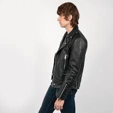 Vincent Black Leather Jacket With Nickel Hardware Original Fit Size 34 36 38 46 48