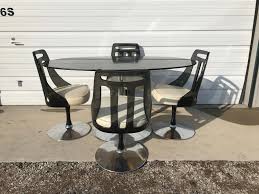 A handsome pair of armchairs in the style of erwin & estelle laverne. Dining Set Tulip Table Lucite Chair Black Mid Century Modern Mcm Layjao