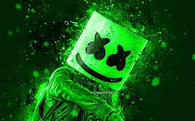 Browse our selection of marshmello wallpaper and find the perfect design for you—created by our community of independent artists. Download Wallpapers 4k Dj Marshmello Green Neon Lights Artwork Superstars Christopher Comstock American Dj Green Backgrounds Music Stars Creative Marshmello Djs Marshmello 4k For Desktop Free Pictures For Desktop Free