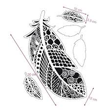 Herz schablonen verschiedene größen : Schablone Verschiedene Federn Und Ornamente Grosse 30 X 12 Cm Kunststoff A4 Brett