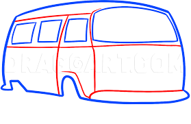How To Draw A Hippie Van, Step By Step, Drawing Guide, By Dawn - Dragoart