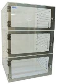 Cleatech Desiccator Cabinet Three Door Clear Acrylic 24w X 24d X 36h Clear Acrylic Stainless Steel Doors Cabinet