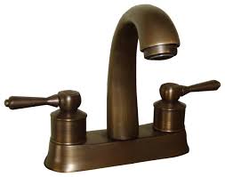 classic antique brass centerset sink