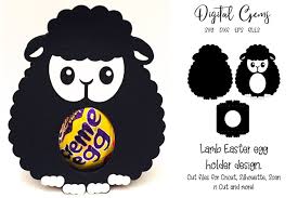 Download Lamb Easter Egg Holder Design Svg Dxf Eps Files 490766 Paper Cutting Design Bundles