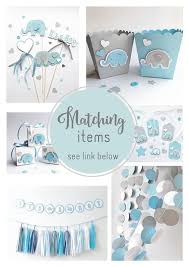 Pin On Elephant Baby Shower Boy