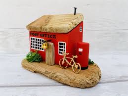 A Little Post Office Fit For Our Local Postie Cardboard Crafts Driftwood Crafts Driftwood Projects