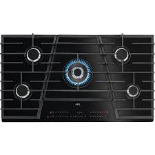 Touch Sure 90 Cm Gaz Sur Verre Taque De Cuisson Avec Hob2hood Hvb95450ib Aeg