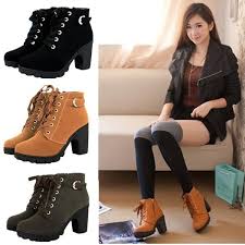 Maybe you would like to learn more about one of these? Hot Girl Women High Top Heel Lace Up Buckle Ankle Boots Winter Pumps Suede Shoes New 35 40 Wish