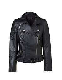 Ena Pelly Classic Black Leather Biker Jacket With Silver Hardware Buy More From Ena Pelly Online Black Leather Biker Jacket Jackets Leather Jacket Black