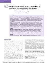 Pdf Necrotizing Pneumonia
