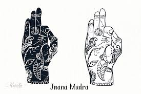 Available in png and vector. Jnana Mudra Mudra With Mehendi Pattern Graphic By Rasveta Creative Fabrica