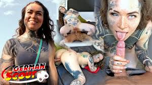 GERMAN SCOUT - Deutsches TikTok Tattoo Model BaleaTheScarleg mit  gespaltener Zunge gefickt