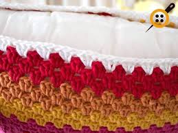 Orgu Yastik Yapimi Kare Motifle Dekoratik Kirlent Yapimi Anlatimli Buyukanne Kareleri Krose Tig Isleri