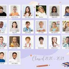Editable School Class Photo Template Psd File Preschool Etsy Photo Template Class Pictures Picture Templates