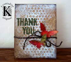 If you're not looking for statement card and just want and simple and effective design, why not try some of these easy ideas? An Easy Thank You Card With Sizzix Contadina K