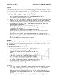 Addition Von Geschwindigkeiten 3 Ka Mit Losungswegen Unterrichtsmaterial Im Fach Physik Klassenarbeiten Physik Unterrichtsmaterial