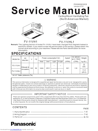 Replace old fan with light to a super quiet fan: Panasonic Bathroom Fan Heater Combo Service Manual Hvac Equipment