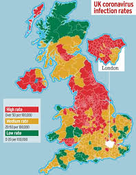 The largest city of england is london with a population of 8,908,081. Heat Map Of 200 Plus Areas In England With High Infection Rates At Risk Of Restrictions Mirror Online