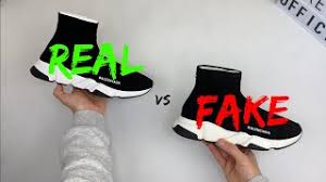The print in balenciaga's speed trainers sneakers is not always the same, because the brand changes the font once in a while. Real Vs Fake Balenciaga Speed Trainer Speed Sock Comparison Youtube