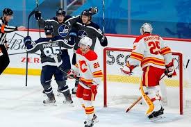 After calgary dominated early and stifled the jets' offense, josh morrissey scored in the third on the power play and bryan little scored in ot to complete the comeback. Winnipeg Jets Score Three Second Period Goals En Route To 4 1 Win Over Calgary Flames Ctv News