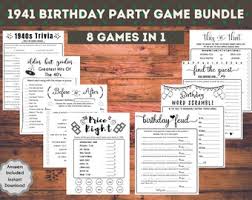 Read these touching 80th birthday party ideas that start the celebrations early. 80th Birthday Trivia Etsy