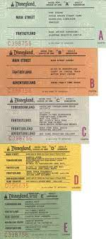 Old Disneyland Attraction Tickets I M Sorry But I Would Ve Never Used An E Ticket On Tiki Room Matte Retro Disney Disneyland Attractions Vintage Disneyland