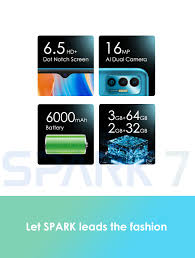 Buy TECNO Spark 7 Mobile - 6000mAh ...