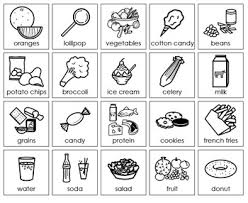 nutrition food choices healthy unhealthy good bad cut paste food sort