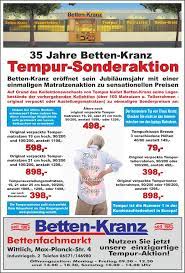Sie müssen mindestens ein bild hochladen. Betten Kranz Wittlich Max Planck Strasse 4 Offnungszeiten Angebote