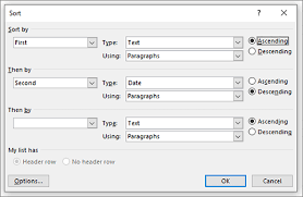 Sort The Contents Of A Table Office Support