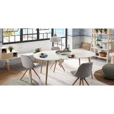 kave home oakland eettafel uitschuifbaar 160 x 100 cm tafel uitschuifbaar ovalen tafel eettafel